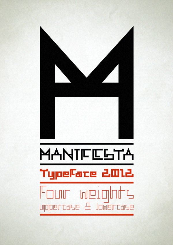 Manifiesta, tipografía geométrica de Fermín Guerrero