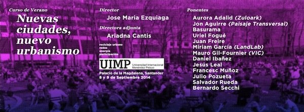 Curso Nuevas ciudades, nuevo urbanismo