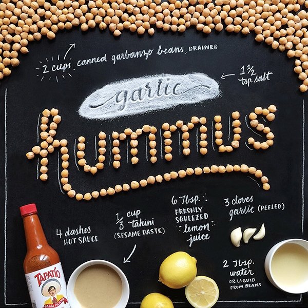 Food lettering, de Becca Clason