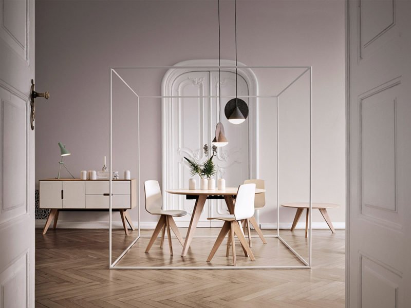 El equilibrio geométrico de Stamp. Lámpara de Outofstock para Bolia