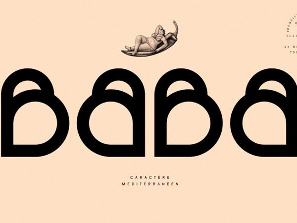 Baba, identidad gráfica de Violaine & Jérémy. Tipografía e ilustración