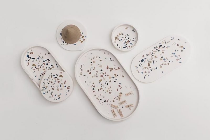 Terrazo Pieces, diseño artesanal de Juan Ruiz Rivas. Objetos cotidianos de sobremesa