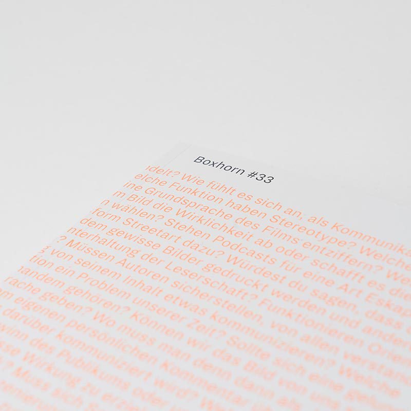 Boxhorn #33, diseño editorial de la Universidad FH Aachen. Revista temática realizada por estudiantes