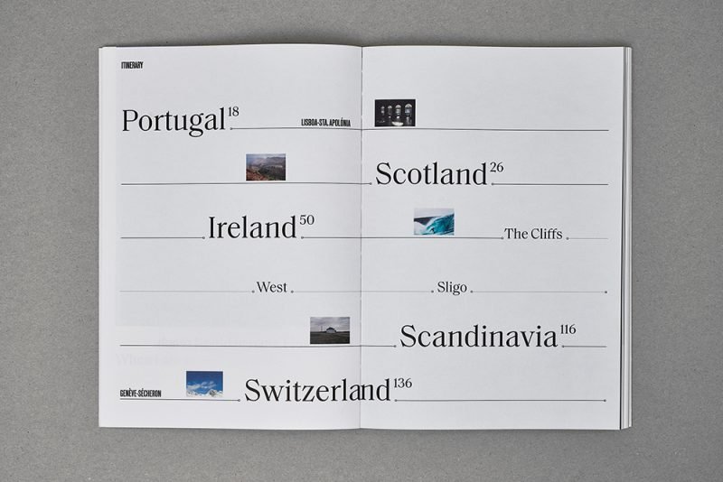 RailRoad, diseño editorial de Pacifica. Los viajes de Nic von Rupp en papel