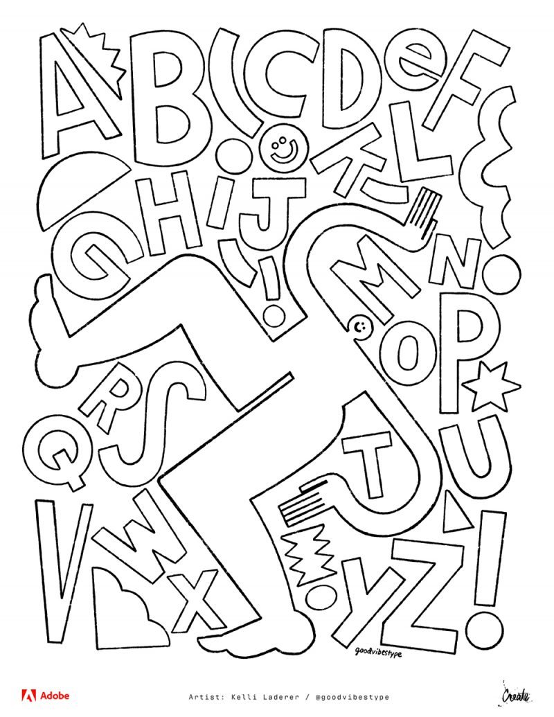 Adobe Coloring Book: las ilustraciones para colorear de descargas gratuita de Adobe