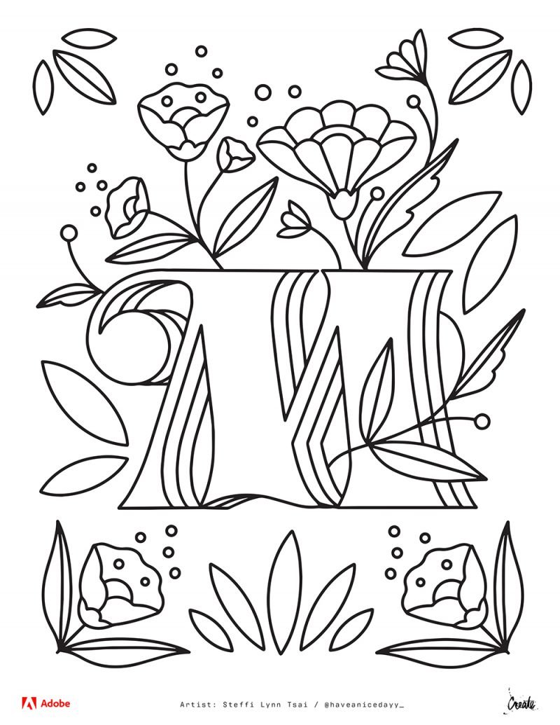 Adobe Coloring Book: las ilustraciones para colorear de descargas gratuita de Adobe