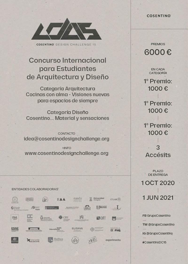 CDC15: el concurso para estudiantes de Arquitectura y Diseño de Cosentino ya está aquí