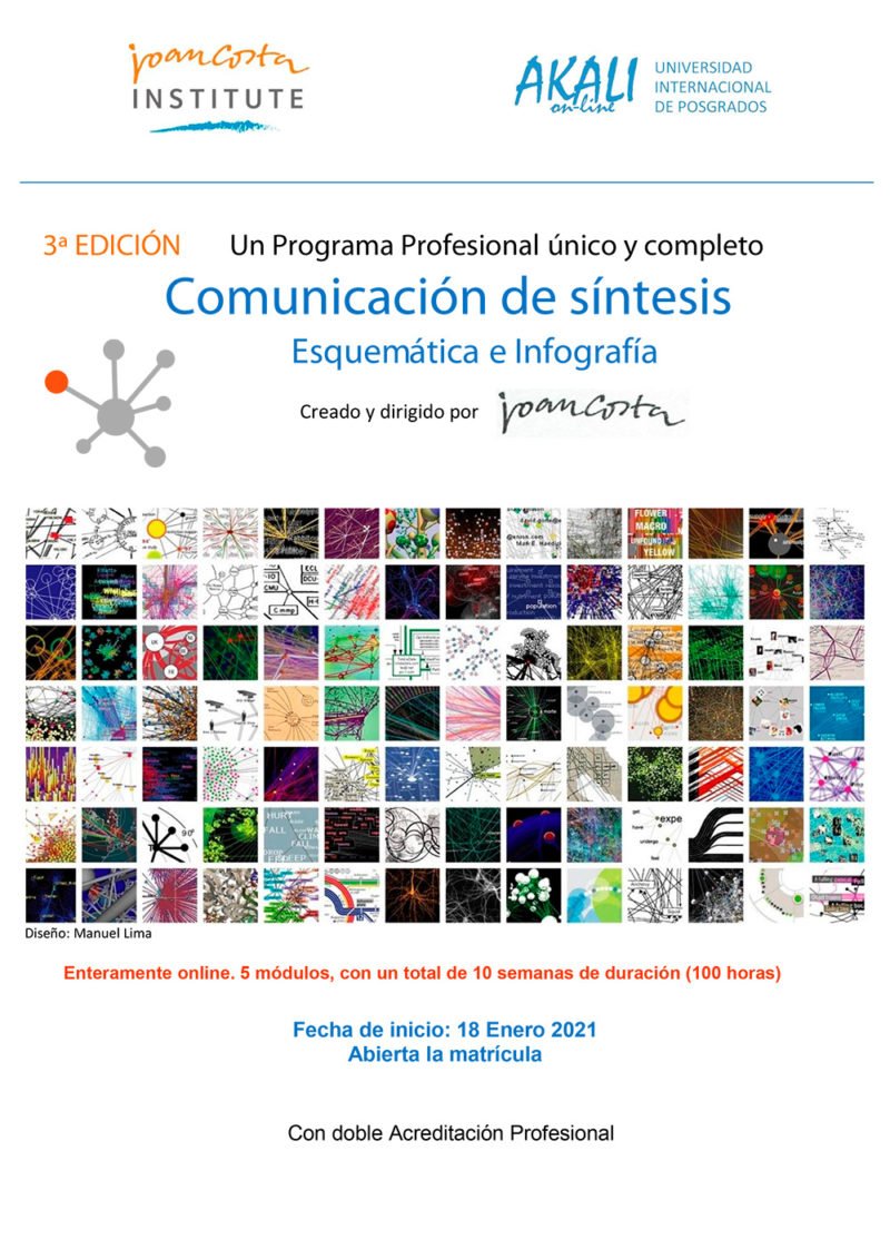 Consigue una beca para el curso Comunicación de síntesis. Esquemática e Infografía del Joan Costa Institute