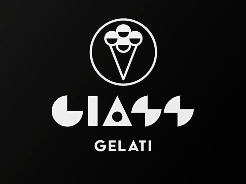 Giass Gelati, el branding futurista de Brutto