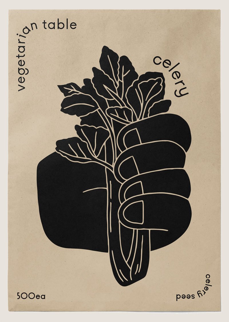 Vegetarian Table, packaging, ilustración y mucha semillas en el proyecto de More Than That