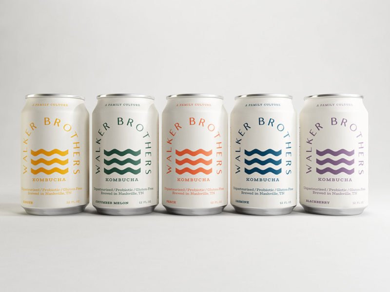 Makebardo desarrolla la identidad de Kombucha Walker Brothers
