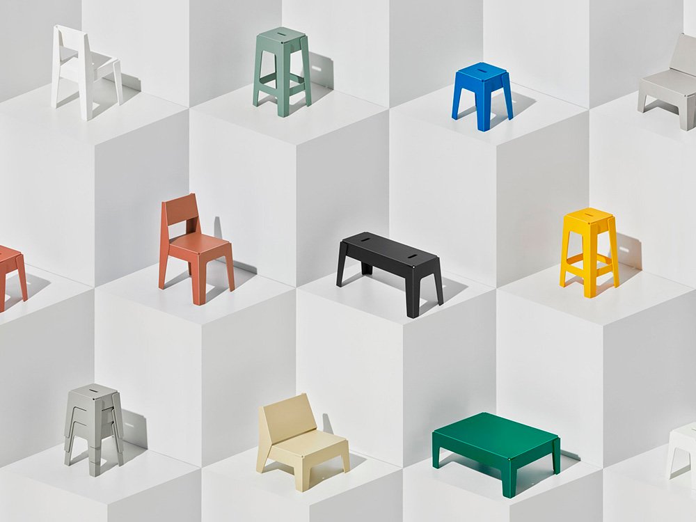 Butter, el mobiliario de plástico reciclado de Gibson Karlo. La elegancia de lo rústico