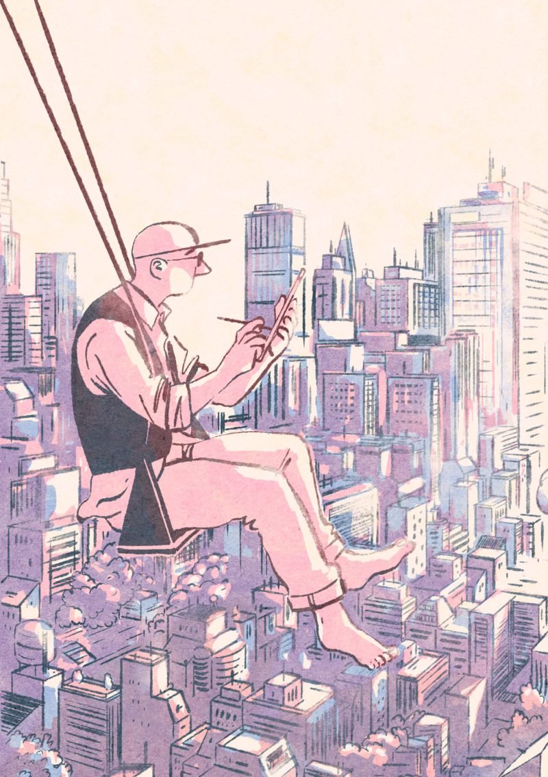 La ilustración "análoga digital" de Luis Mendo. Entre Salamanca y Tokio
