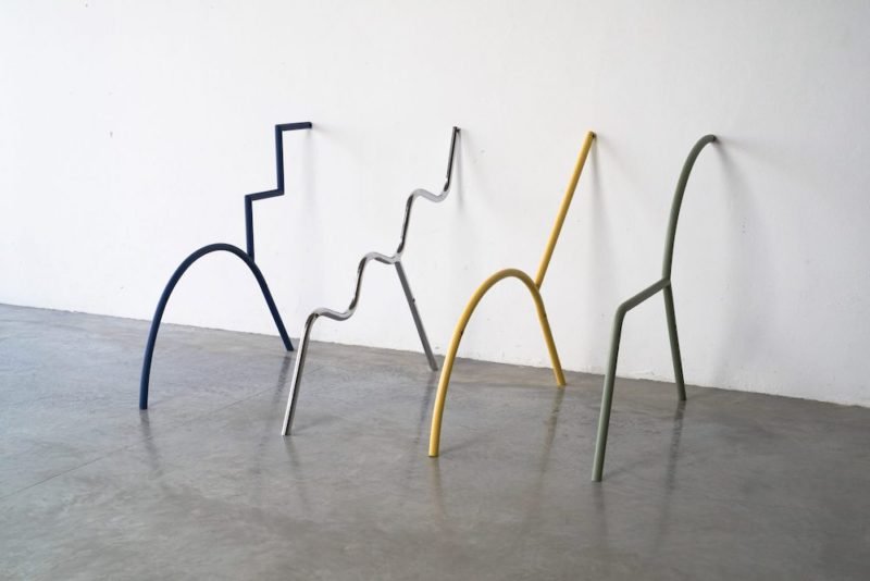 Ebba, el escultural asiento de Thinkk. Asimetría y color tailandesa