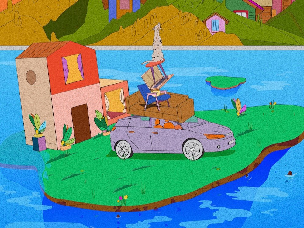 Abstracción, color y forma en la ilustración de Sebastian Cestaro