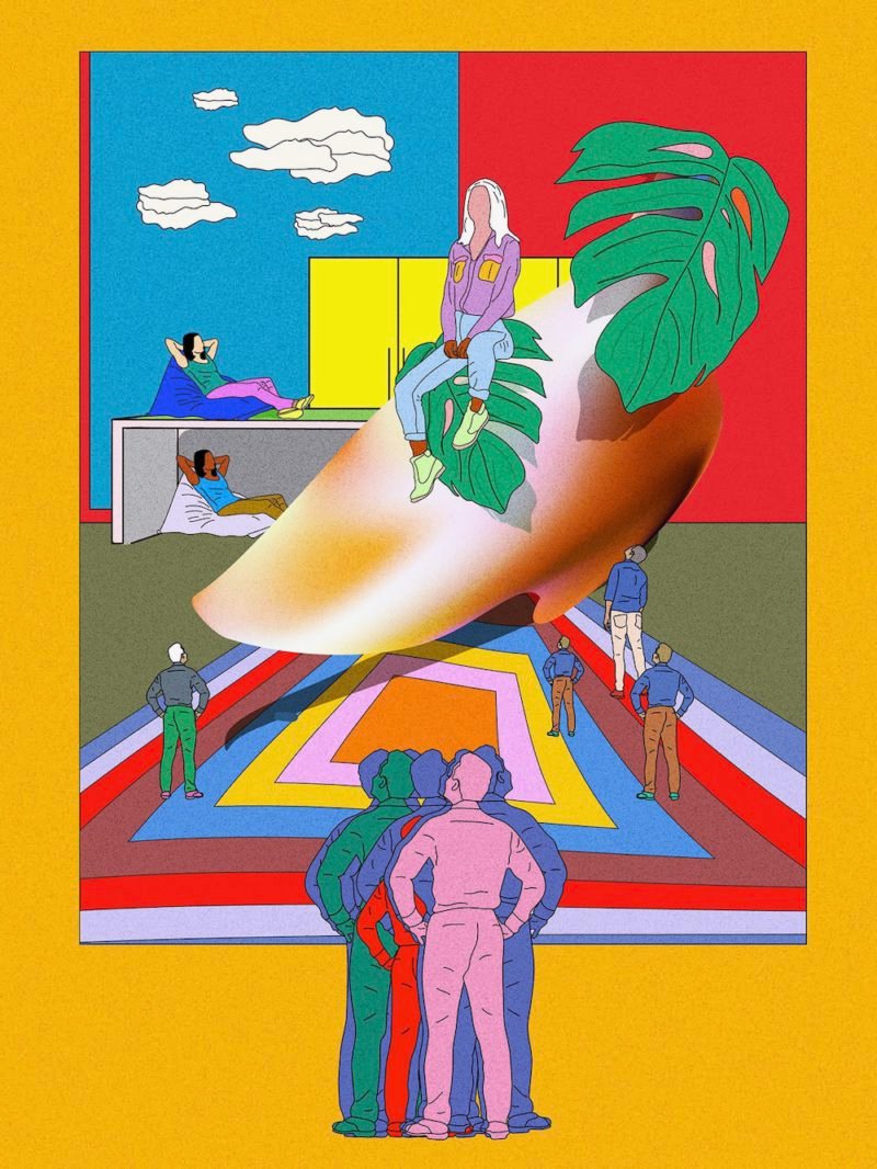 Abstracción, color y forma en la ilustración de Sebastian Cestaro