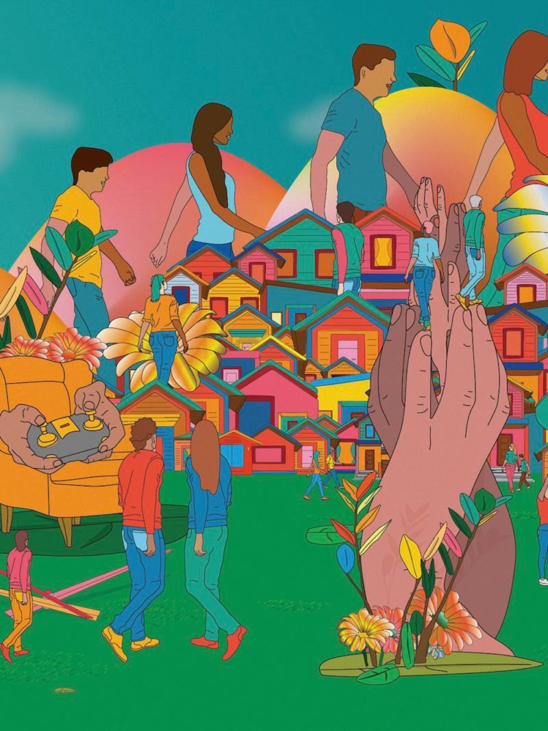 Abstracción, color y forma en la ilustración de Sebastian Cestaro