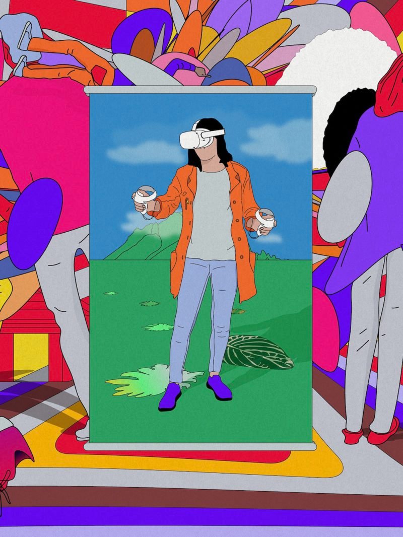 Abstracción, color y forma en la ilustración de Sebastian Cestaro