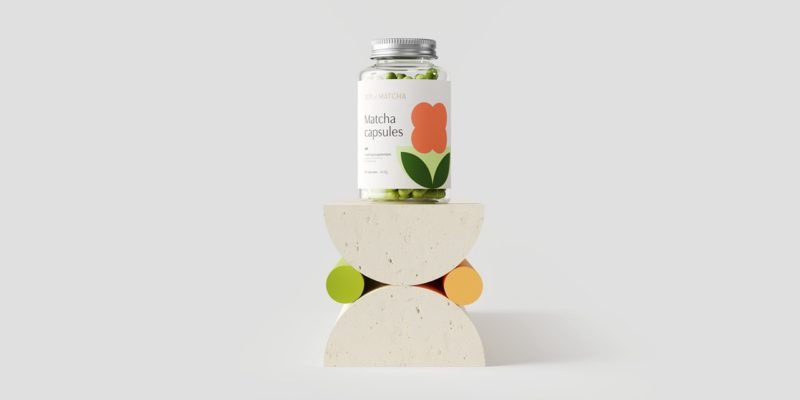 Joy of Matcha, identidad de Sweety. Una iconográfica infusiones de color