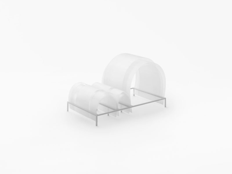 Bouncy Layers, la colección de mobiliario "avant-garde" de Nendo. © Hiroshi Iwasaki