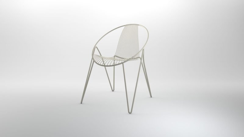 Madame O: ergonomía y acero en las sillas de jardín de Marcello Ziliani