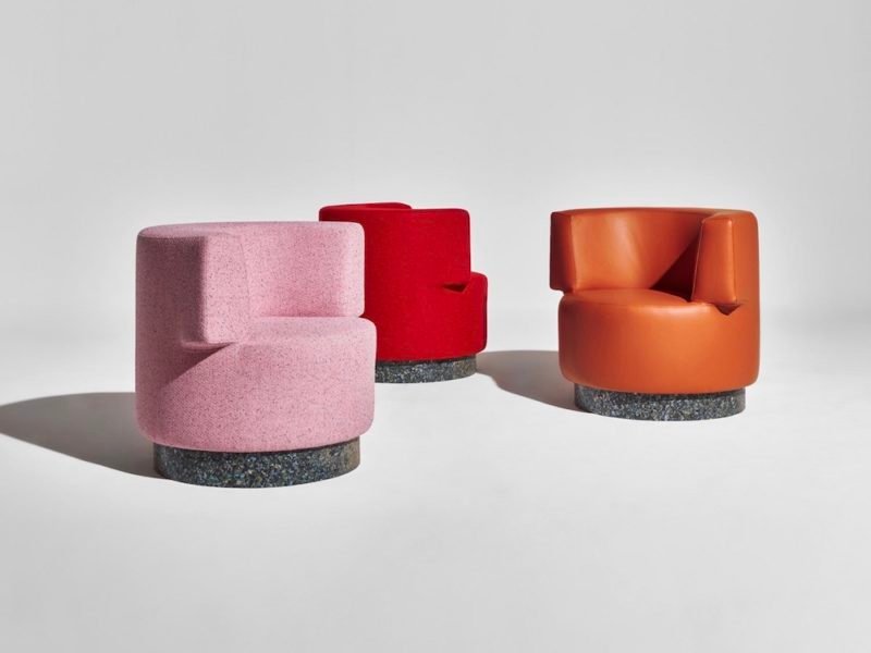 Confetti, el sillón de Gibson Karlo producido en plástico 100% reciclado