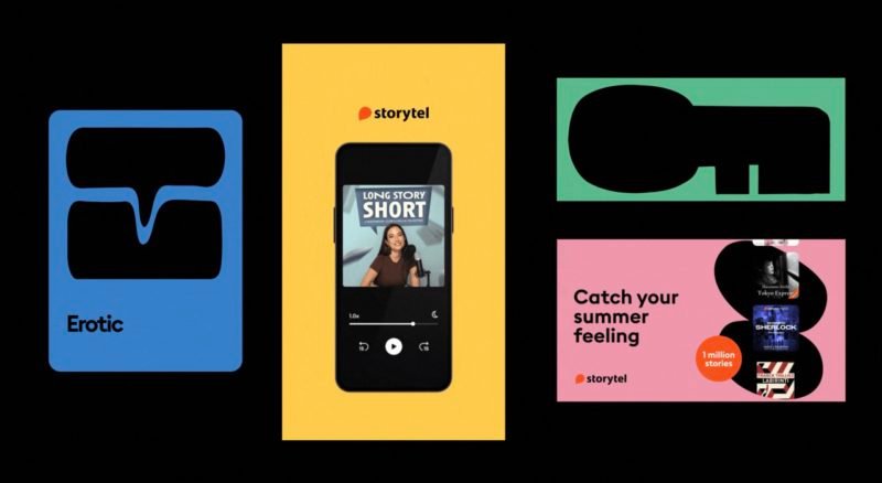 Illo refresca la imagen de Storytel. Color y asimetría orgánica