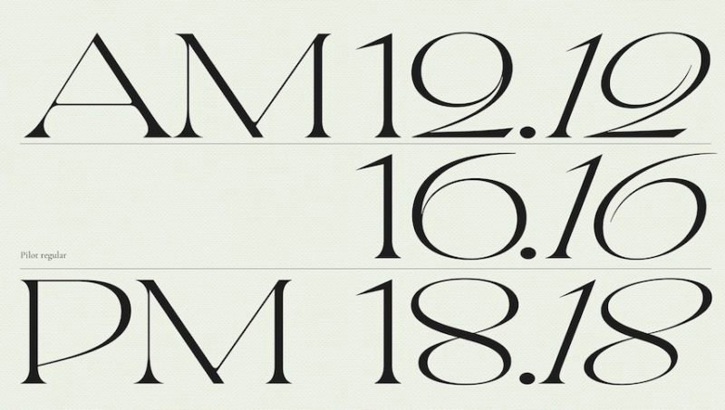 Violaine & Jeremy presenta Pilot. Una tipografía para moda,... no de moda