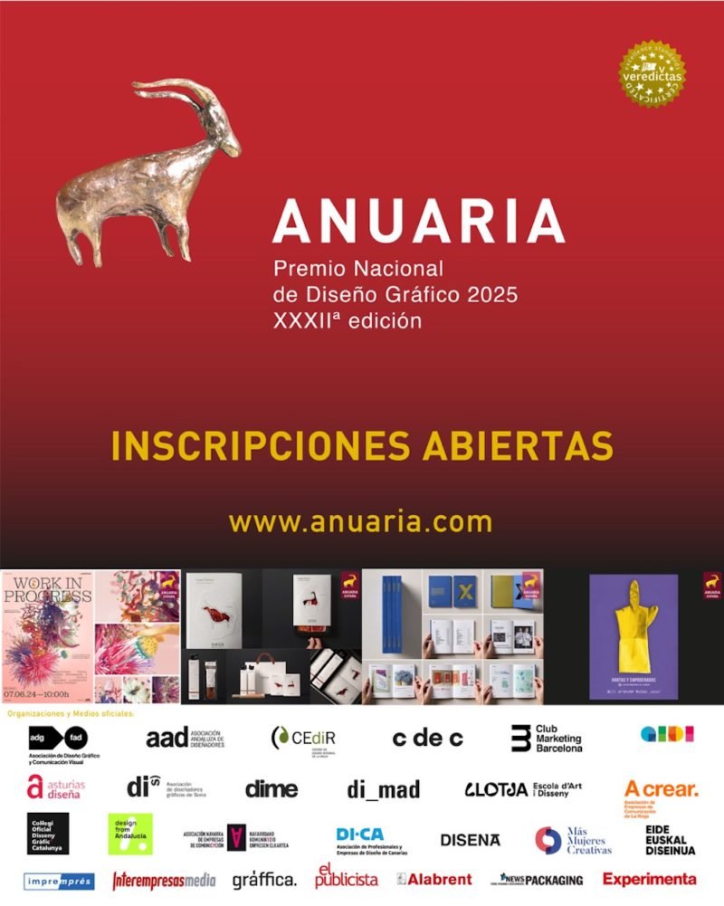 El Premio Nacional de Diseño Gráfico ANUARIA 2025 abre convocatoria